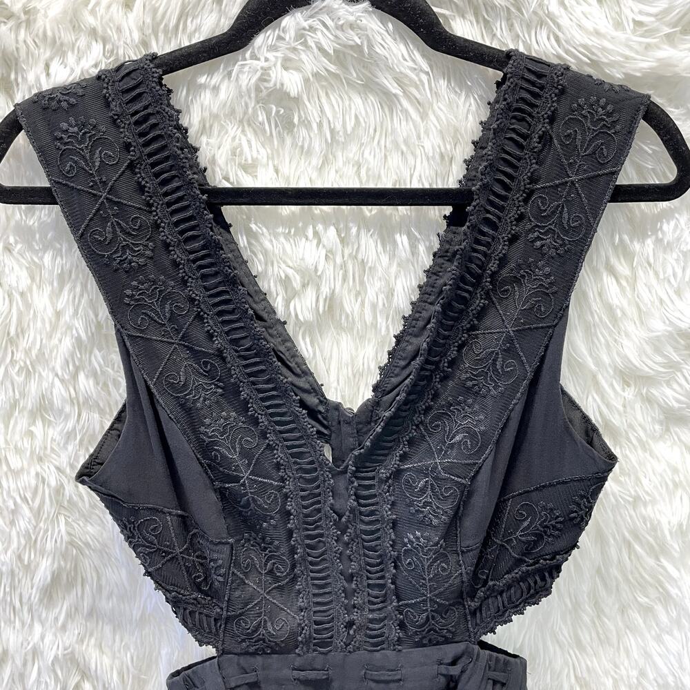 Free People Black Fair Cut Out Dress Size 6 - Picture 3 of 14